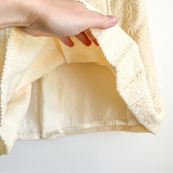Milly New York Cream Ivory Wool Preppy Tweed Pleated Mini Skirt sz 6 - Picture 3 of 11
